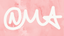White cursive text on a pink watercolor background